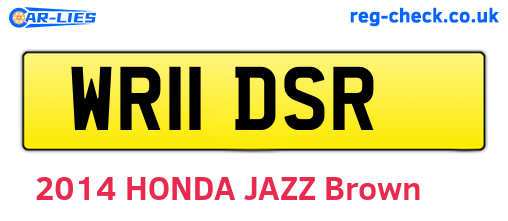 WR11DSR are the vehicle registration plates.