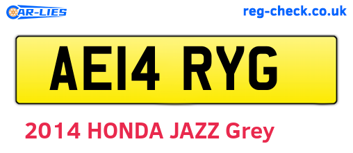 AE14RYG are the vehicle registration plates.