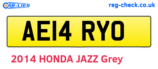 AE14RYO are the vehicle registration plates.