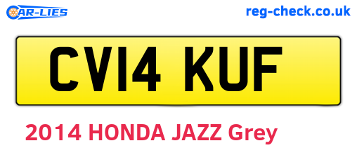 CV14KUF are the vehicle registration plates.