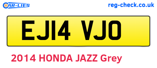 EJ14VJO are the vehicle registration plates.