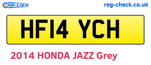 HF14YCH are the vehicle registration plates.