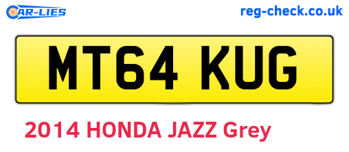 MT64KUG are the vehicle registration plates.
