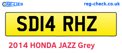 SD14RHZ are the vehicle registration plates.