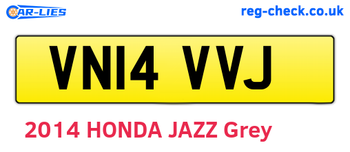 VN14VVJ are the vehicle registration plates.