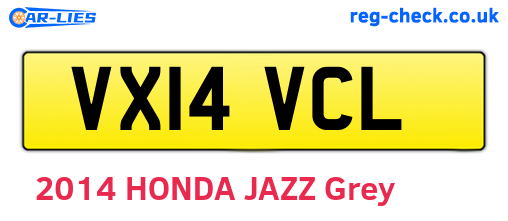 VX14VCL are the vehicle registration plates.