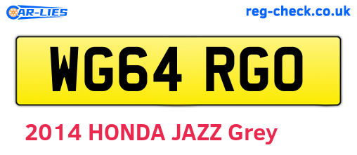 WG64RGO are the vehicle registration plates.