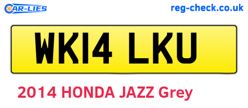 WK14LKU are the vehicle registration plates.