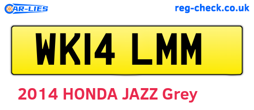 WK14LMM are the vehicle registration plates.