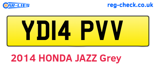 YD14PVV are the vehicle registration plates.