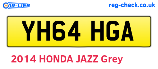 YH64HGA are the vehicle registration plates.
