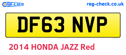 DF63NVP are the vehicle registration plates.