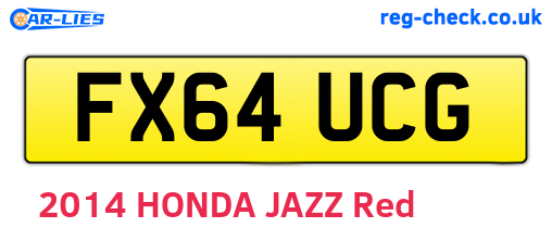 FX64UCG are the vehicle registration plates.