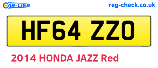 HF64ZZO are the vehicle registration plates.