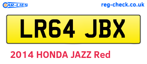 LR64JBX are the vehicle registration plates.