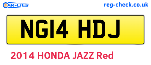 NG14HDJ are the vehicle registration plates.