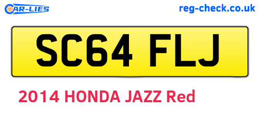 SC64FLJ are the vehicle registration plates.