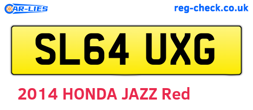 SL64UXG are the vehicle registration plates.