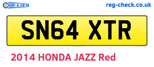 SN64XTR are the vehicle registration plates.