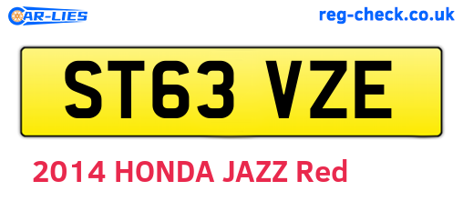 ST63VZE are the vehicle registration plates.