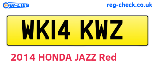 WK14KWZ are the vehicle registration plates.