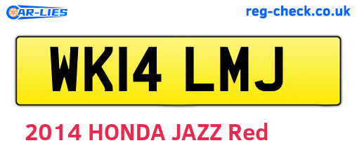 WK14LMJ are the vehicle registration plates.
