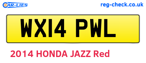 WX14PWL are the vehicle registration plates.