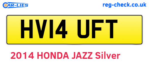 HV14UFT are the vehicle registration plates.