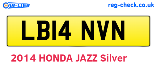 LB14NVN are the vehicle registration plates.