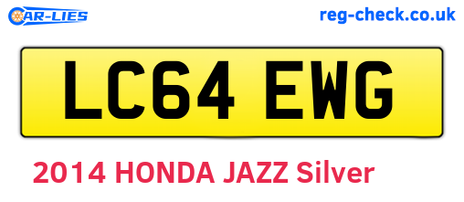 LC64EWG are the vehicle registration plates.