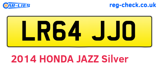 LR64JJO are the vehicle registration plates.