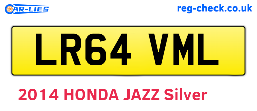 LR64VML are the vehicle registration plates.