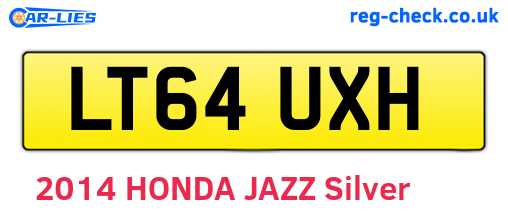 LT64UXH are the vehicle registration plates.