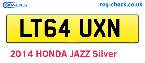 LT64UXN are the vehicle registration plates.