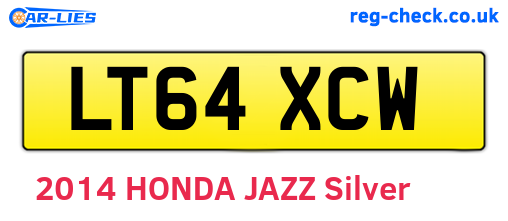 LT64XCW are the vehicle registration plates.