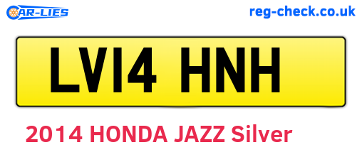 LV14HNH are the vehicle registration plates.