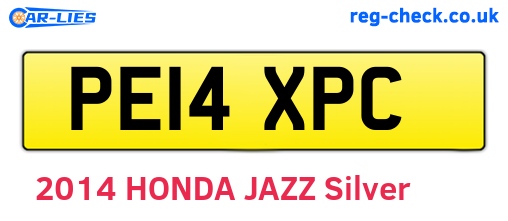 PE14XPC are the vehicle registration plates.