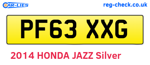PF63XXG are the vehicle registration plates.