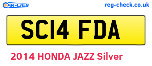 SC14FDA are the vehicle registration plates.