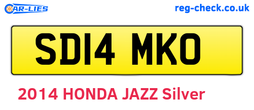 SD14MKO are the vehicle registration plates.