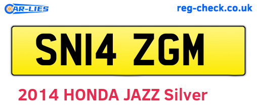 SN14ZGM are the vehicle registration plates.
