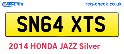 SN64XTS are the vehicle registration plates.