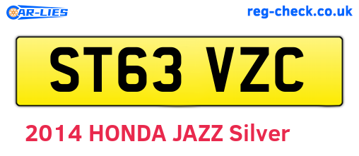 ST63VZC are the vehicle registration plates.
