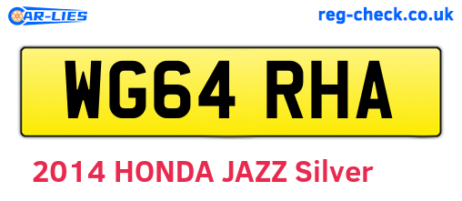 WG64RHA are the vehicle registration plates.