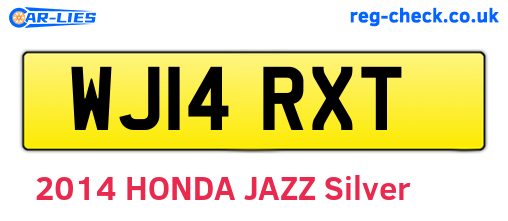 WJ14RXT are the vehicle registration plates.