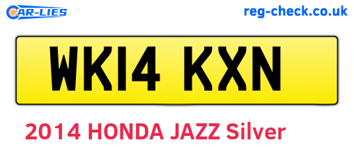 WK14KXN are the vehicle registration plates.
