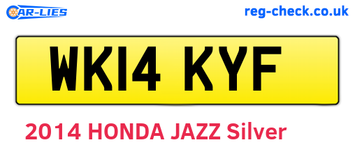 WK14KYF are the vehicle registration plates.