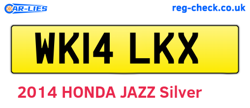 WK14LKX are the vehicle registration plates.