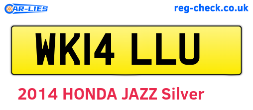 WK14LLU are the vehicle registration plates.