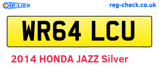 WR64LCU are the vehicle registration plates.